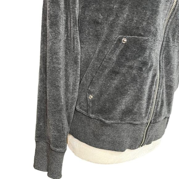 MICHAEL KORS Gray Velour Full Zip Jacket Size Small - Picture 5 of 9